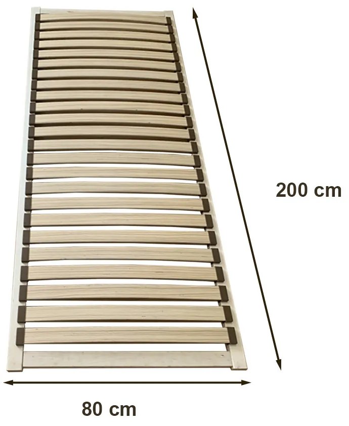 Keretes farugós ágyrács 80x200 cm