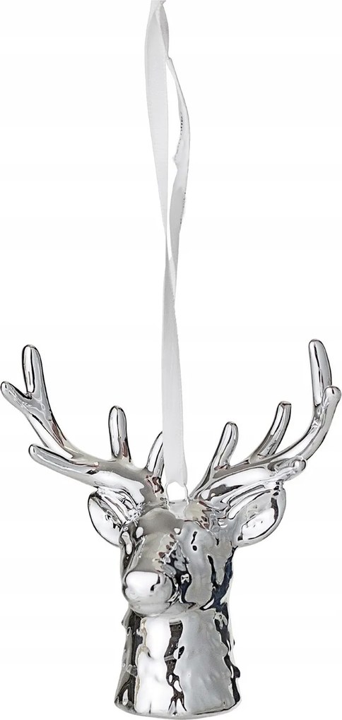 Karácsonyi dekoráció rénszarvas medál, ezüst, Bloo