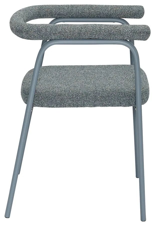 Szürke kárpitozott karfás étkezőfotel szett 2 db-os Ecto – Hübsch