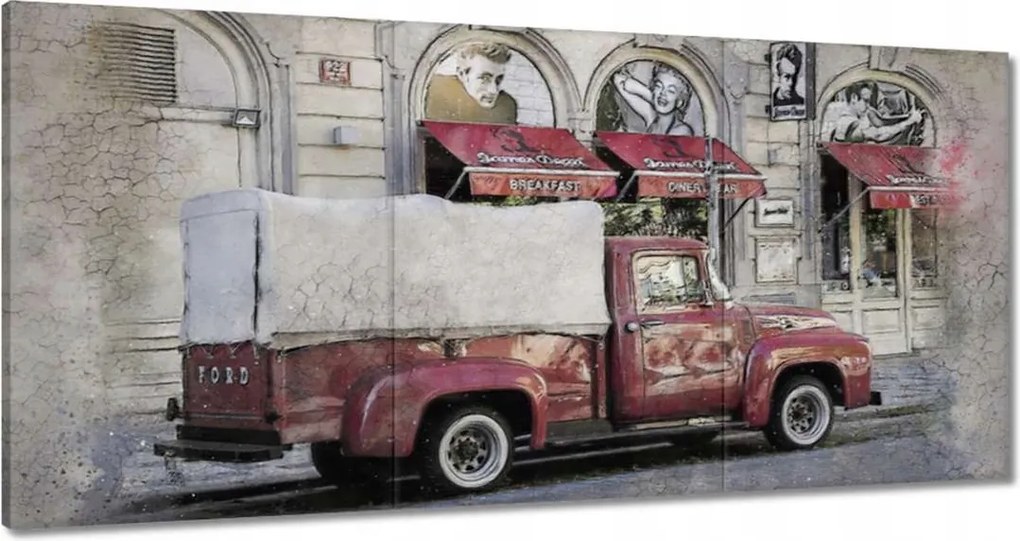 Vászonkép 120x60 Piros PickUp from Usa