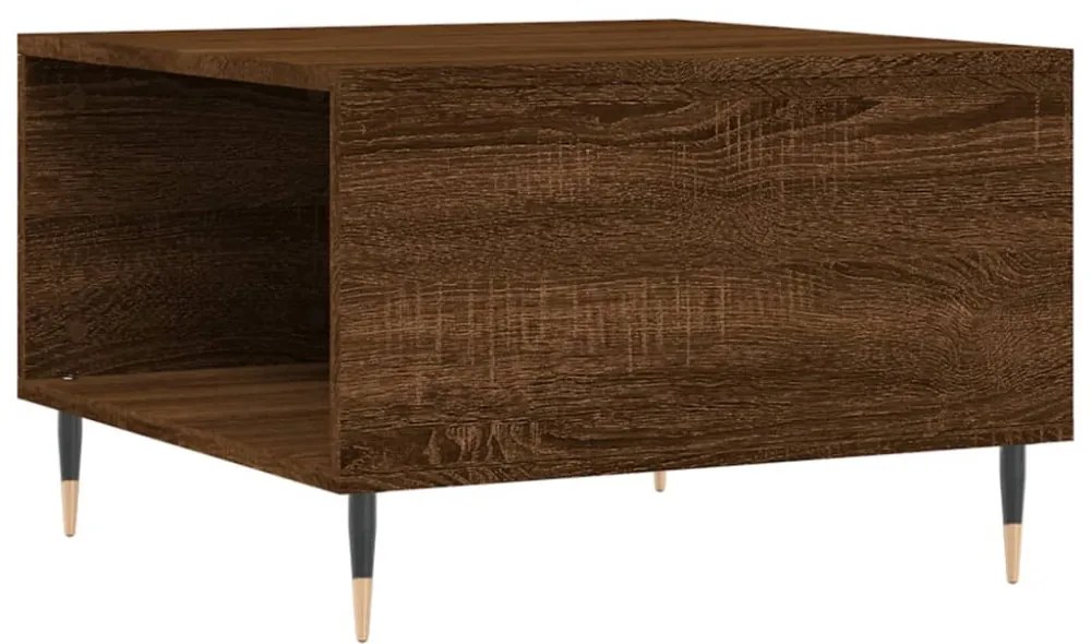 vidaXL barna tölgyszínű szerelt fa dohányzóasztal 55x55x36,5 cm