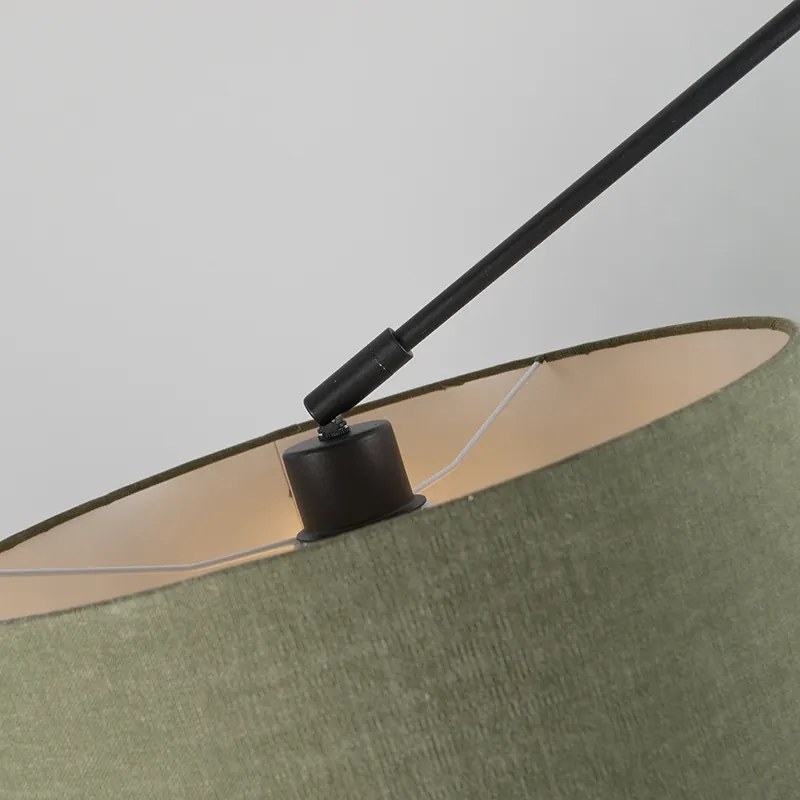 Függőlámpa fekete árnyékolóval 35 cm zöld állítható - Blitz