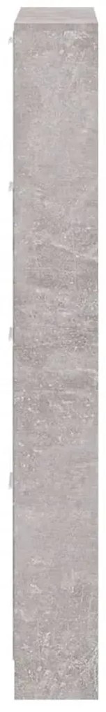 betonszürke szerelt fa cipőszekrény 59x17x150 cm