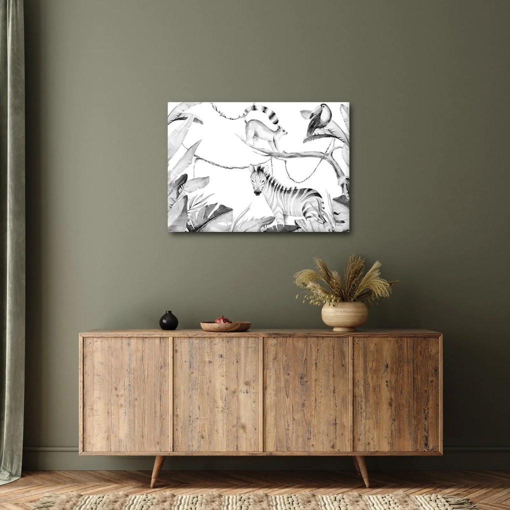 Kép - Akvarell dzsungel (70x50 cm)