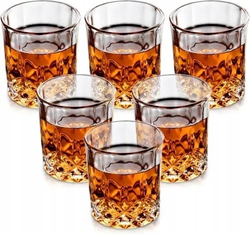 Whisky Italos Poharak 280 ml 6db-os szett Vastag Üveg Ajándék