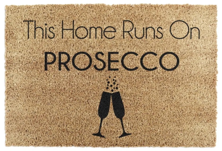 Kókuszrost lábtörlő 40x60 cm This Home Runs On Prosecco – Artsy Doormats