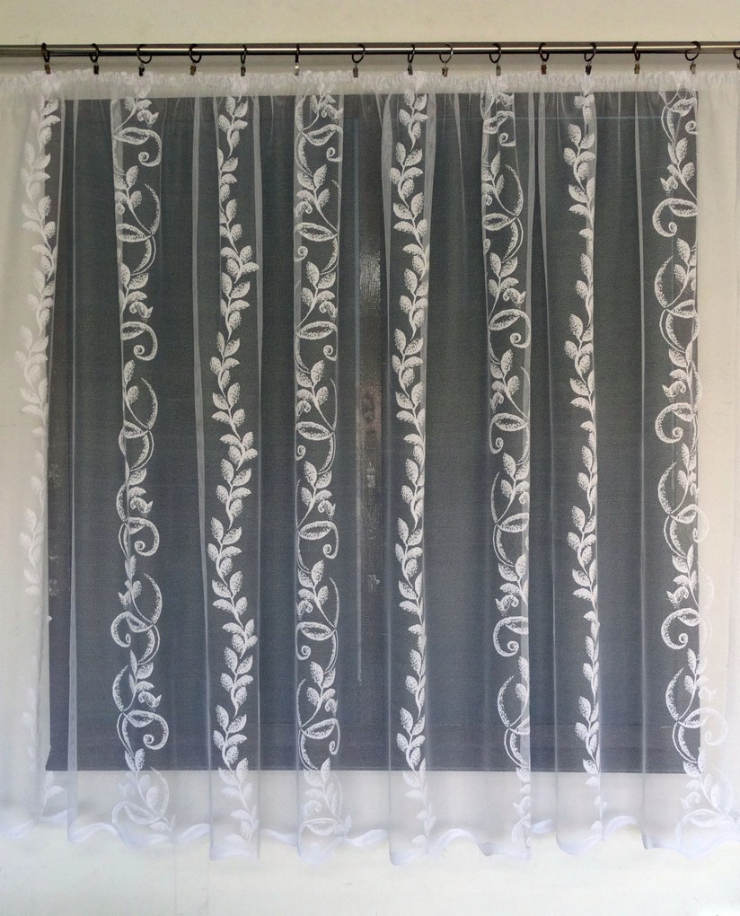 Mg Függöny jacquard 17/100 Fehér 300x160 szalaggal