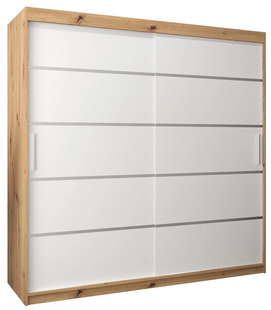 Ruhásszekrény 200 cm Verika 1 200 (artisan tölgy + fehér). 1063726