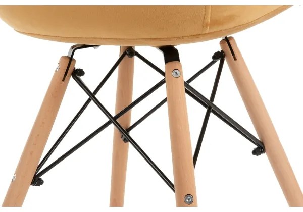 KÉSZLET 2x Étkezőszék NEREA 80x60,5 cm sárga/bükkfa