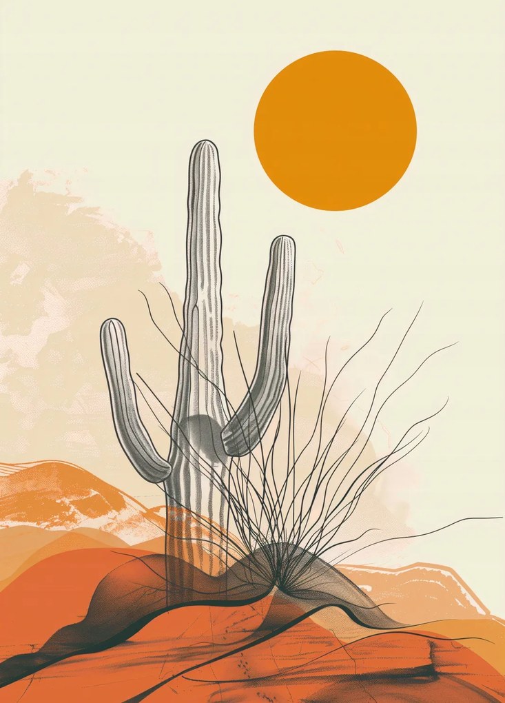 Poszter 39,5x55cm Sivatagi magány