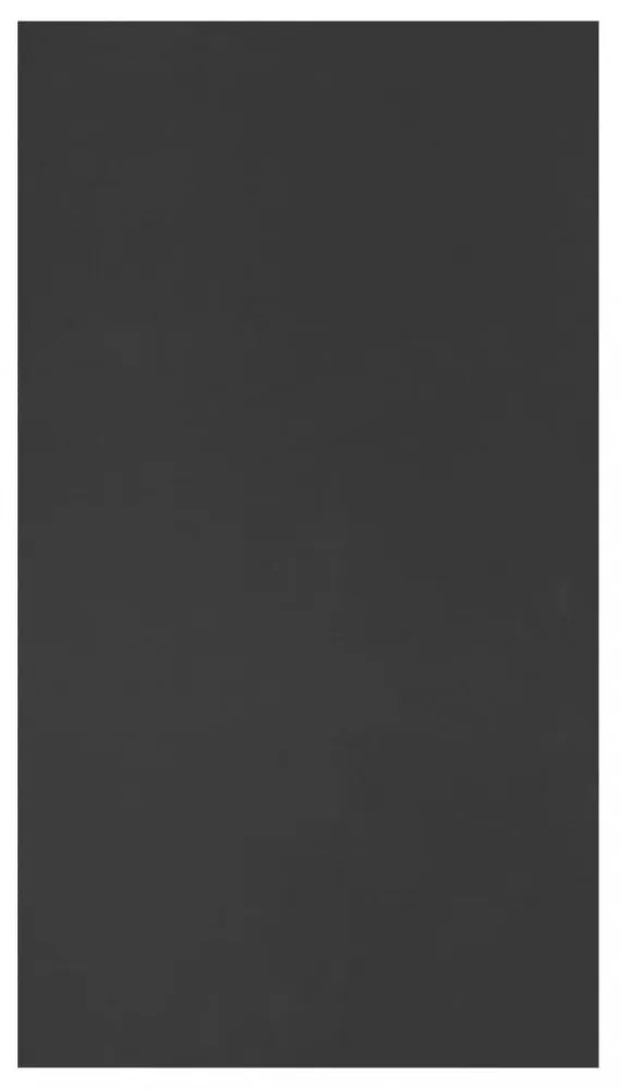 fekete szerelt fa könyv-/tálalószekrény 50 x 25 x 80 cm