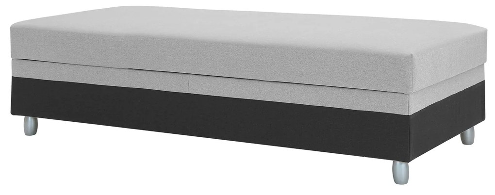 Egyszemélyes ágy 85 cm Sodak (fekete + szürke) (tárolóhellyel). 1100767