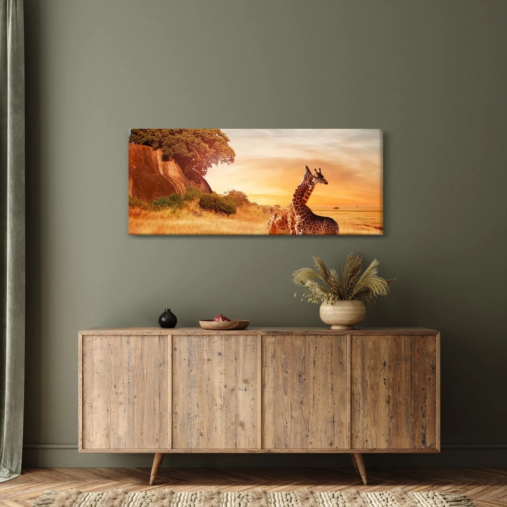 Kép - Zsiráfok Afrikában (120x50 cm)