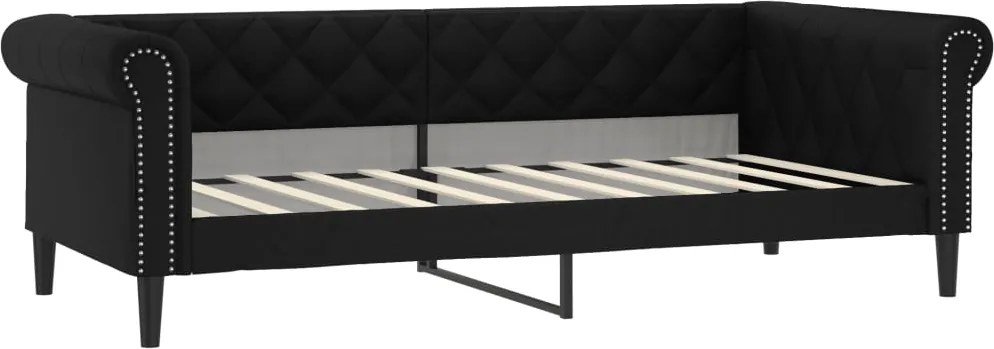 vidaXL fekete műbőr kanapéágy 90 x 190 cm