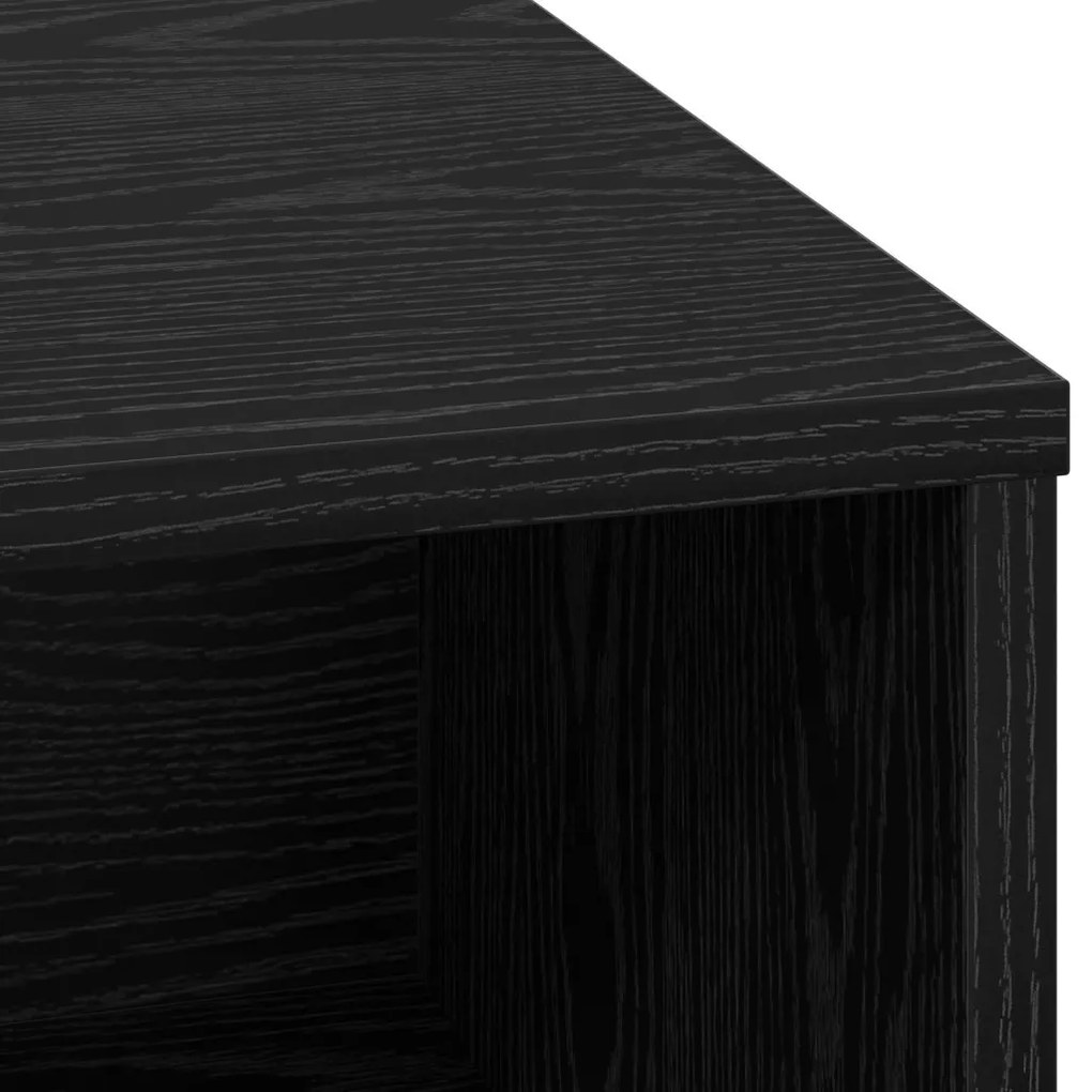 Fadoboz LED világítással Fekete Tölgy 71x34,5x75 cm Műanyag