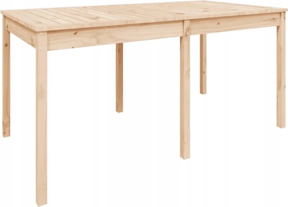 Kerti Asztal, 159,5x82,5x76 cm, tömör fenyőfa