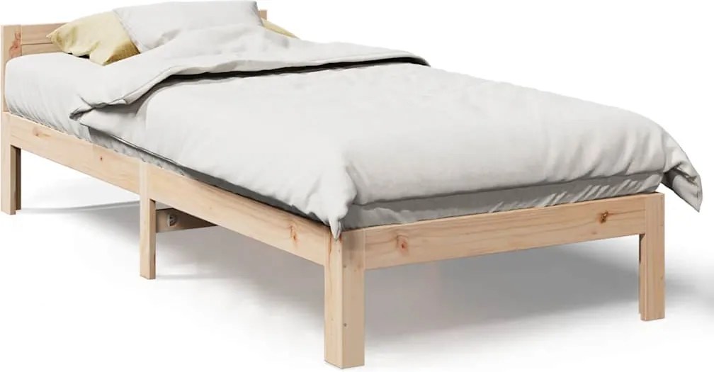 vidaXL tömör fenyő ágykeret matrac nélkül 80 x 200 cm