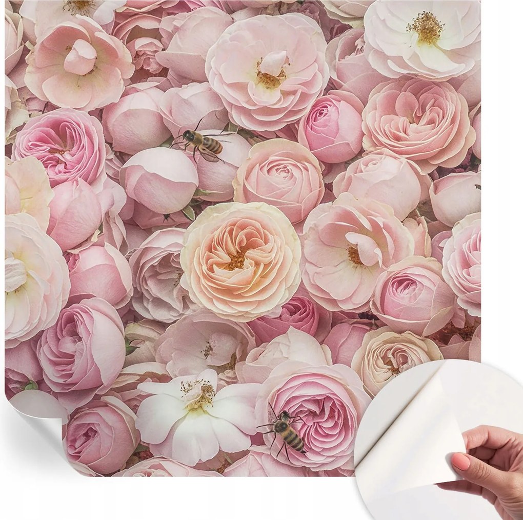 Öntapadós Dekoratív Fotótapéta Hálószobába Gyönyörű virágok 250x250 cm