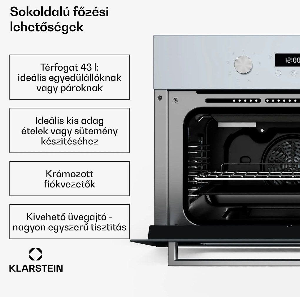 Klarstein SpaceSmart Kompakt beépített sütő