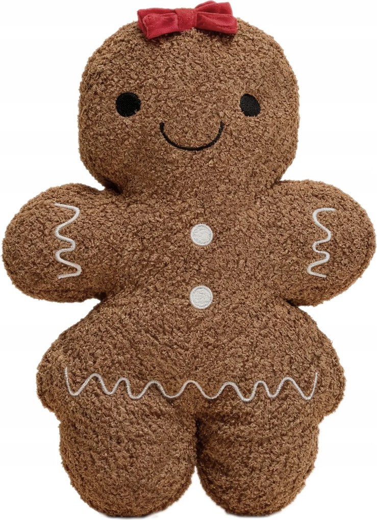 Karácsonyi díszpárna bükkfából 39x27 Mézeskalács kislány