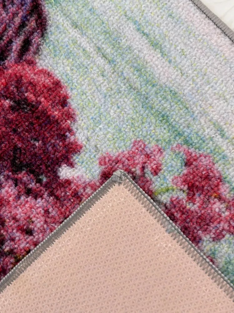 Virág mintás szennyfogó szőnyeg 50x80 cm