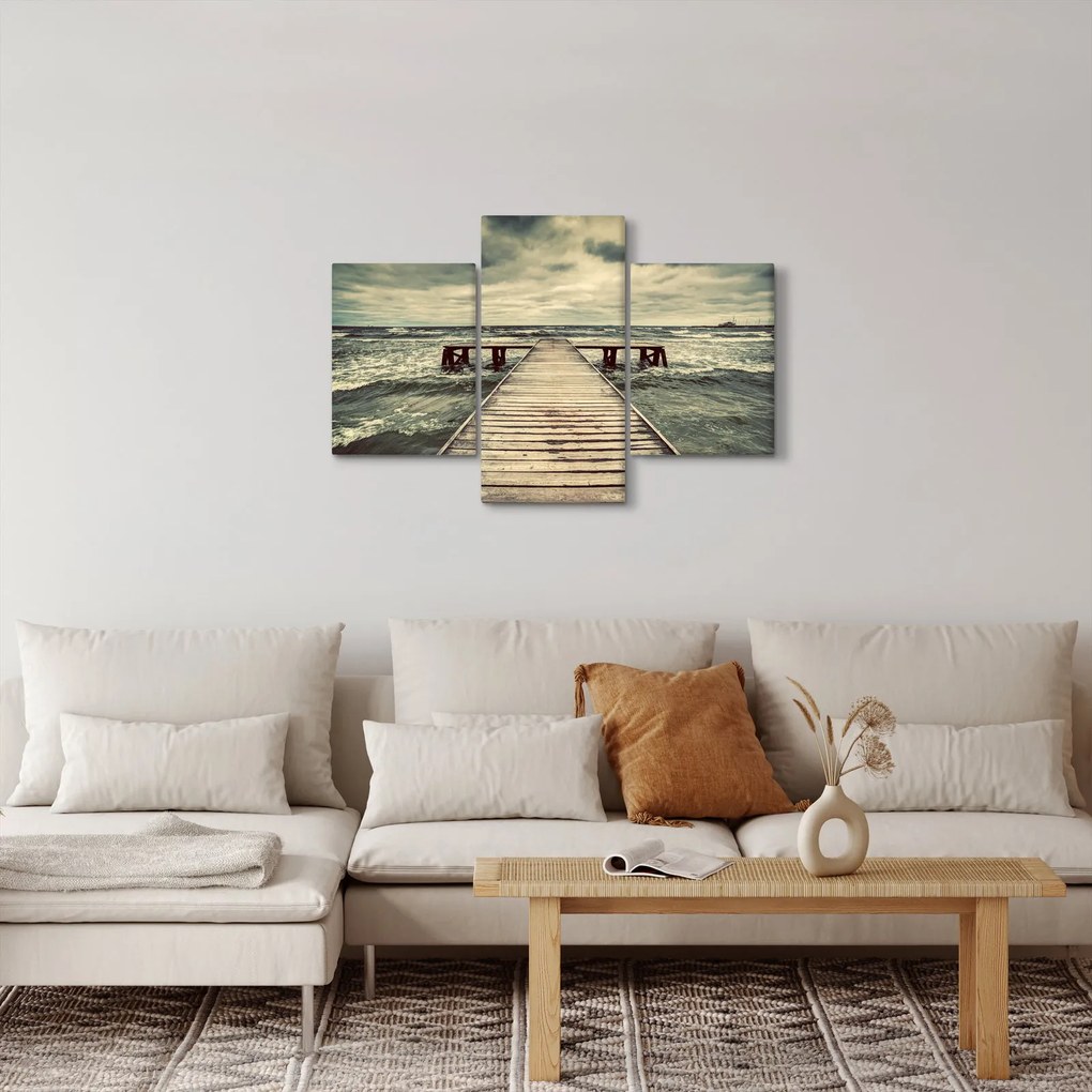 Egy fából készült móló képe a tengeren (90x60 cm)