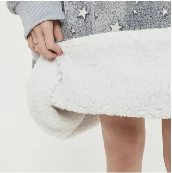 Zaparkorun Sötétben világító takaró ujjal és kapucnival - Rózsaszín