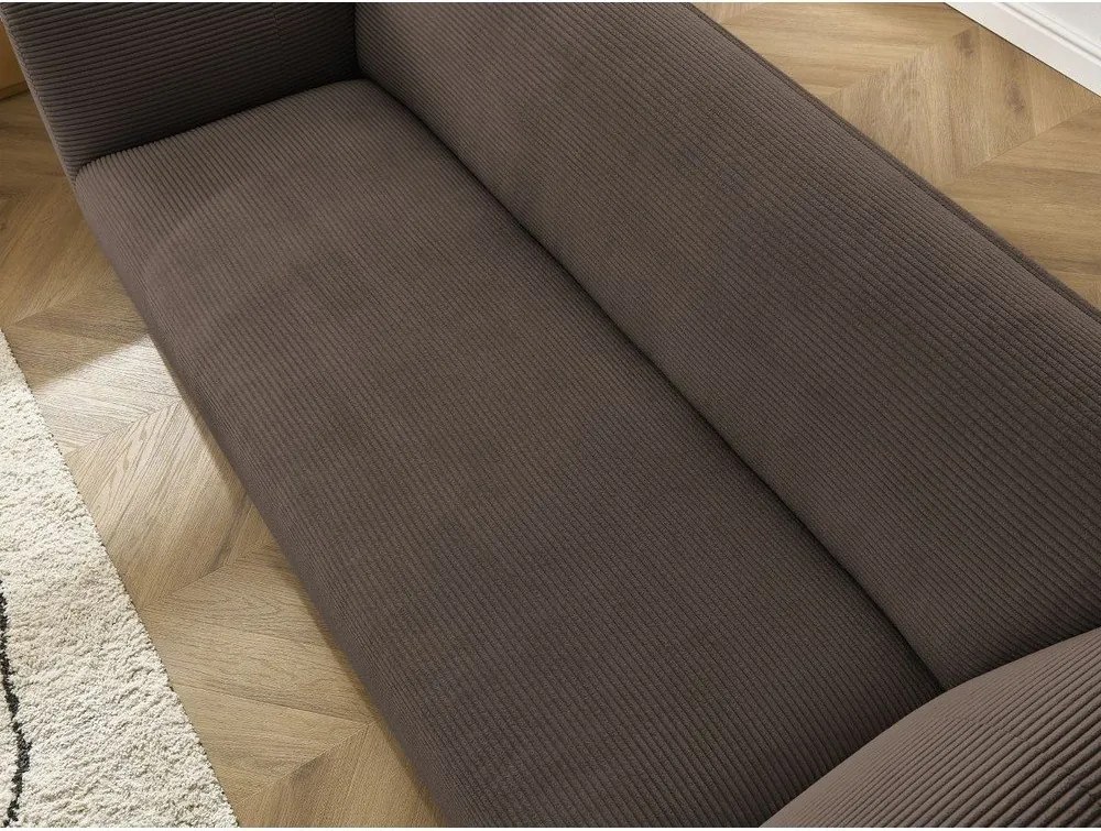Barna kordbársony kanapé 242 cm Giorgia – Bobochic Paris