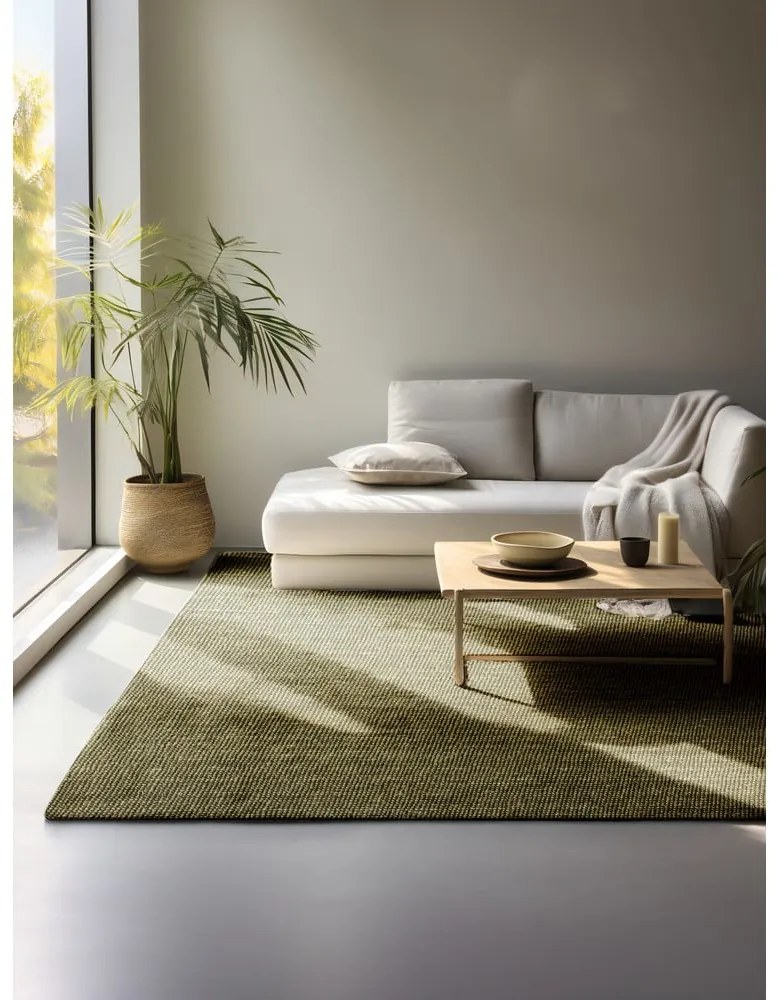 Khaki juta szőnyeg 80x150 cm Bouclé – Hanse Home