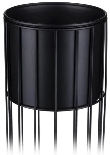 Fém virágcserép LOFT 70x20 cm fekete