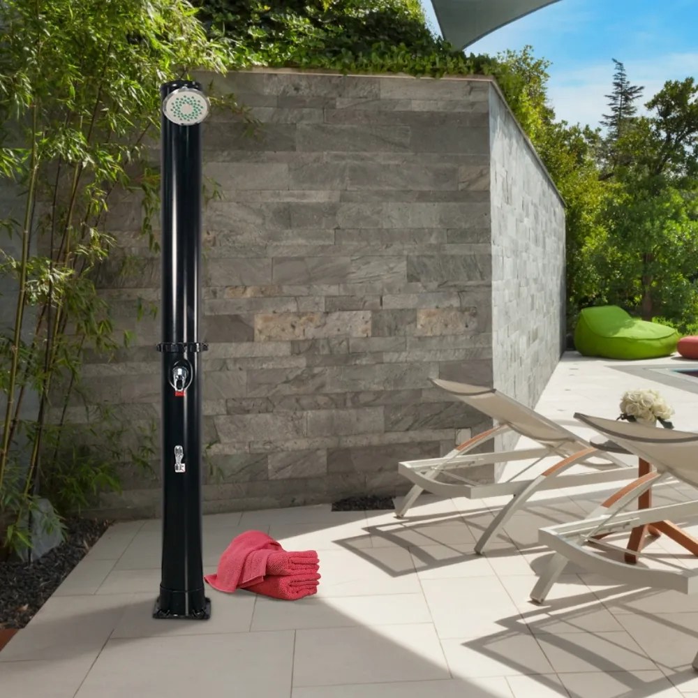 KARIBIK napelemes zuhany, 35l, fekete Jurhan