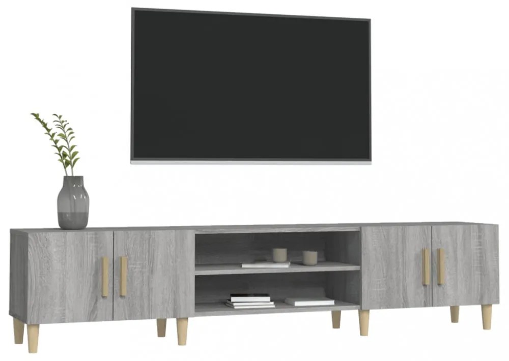 szürke sonoma színű szerelt fa TV-szekrény 180 x 31,5 x 40 cm