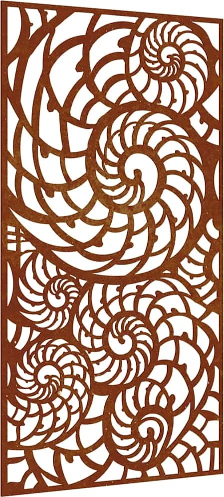 vidaXL kagylómintás corten acél kerti faldísz 105 x 55 cm