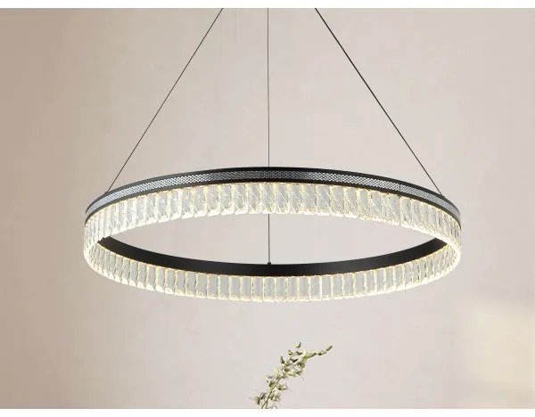 LED fényerőszabályozható kristálycsillár kábelre függesztett THALIA LED/55W/230V 3000-6000K + távirányító