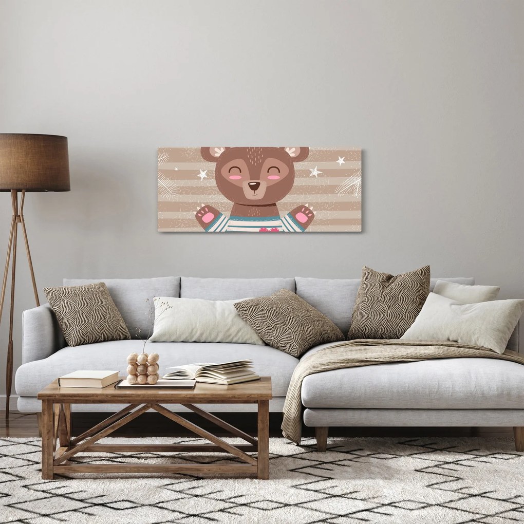 Kép - szerető mackó (120x50 cm)