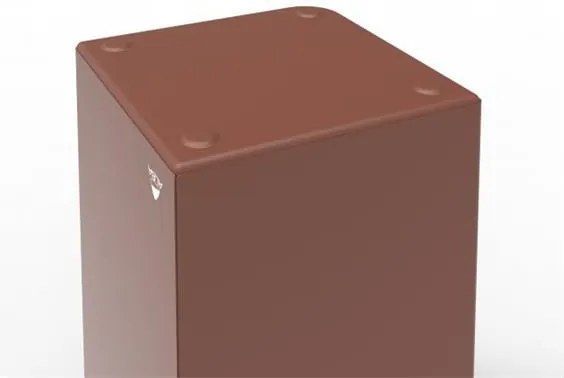 Papírkosár, 18 liter, fém, ALBA, terrakotta (BAF96)