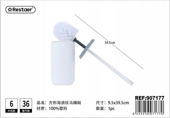 Elegáns fehér Wc kefe narancssárga díszítéssel