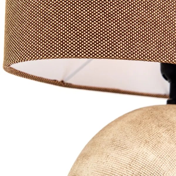 Orion LA 4-1193 - Asztali lámpa ETHNO 1xE27/60W/230V kerámia barna/bézs