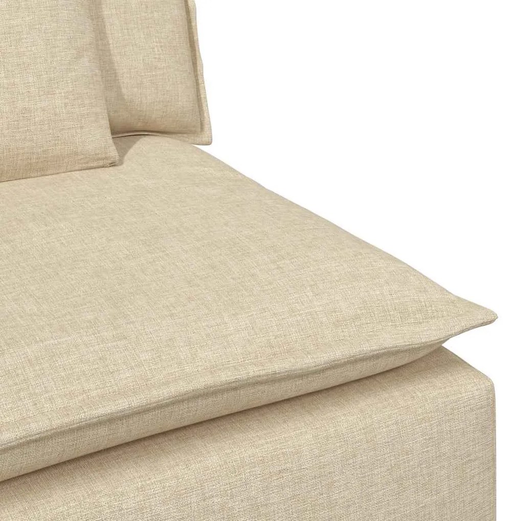 krém moduláris kanapé karfás végmodul párnákkal 100 cm