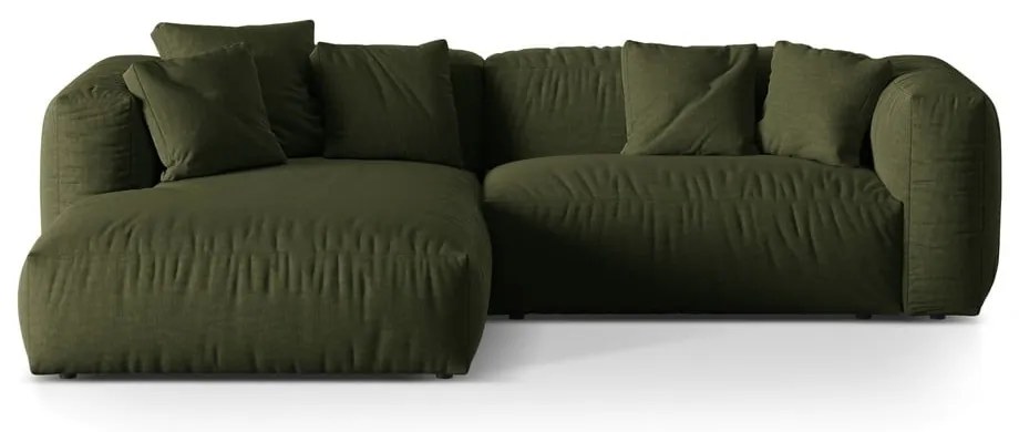 Zöld moduláris sarokkanapé (bal oldali) Martina – Micadoni Home