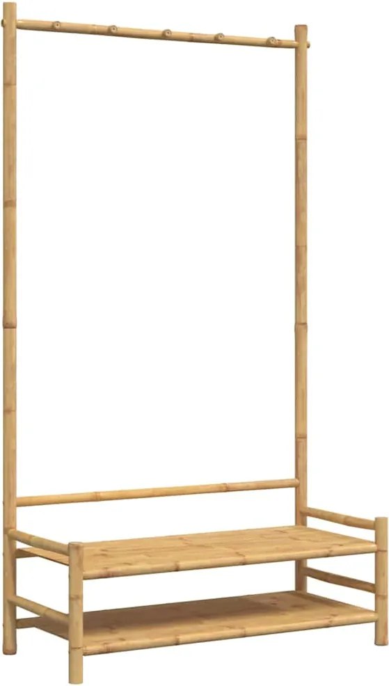 vidaXL bambusz ruhaállvány polcokkal 103 x 40 x 183 cm