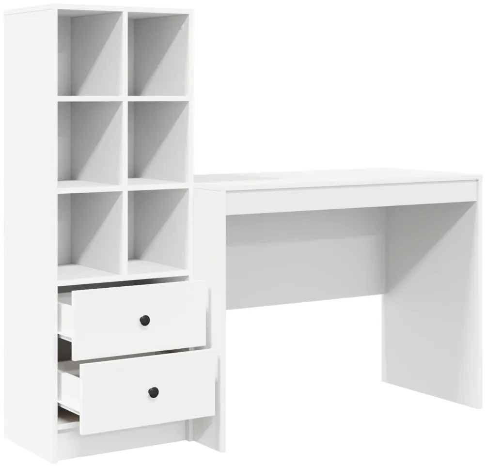 Tárolóval rendelkező íróasztal 2 pcs Fehér 100 x 50 x 76 cm