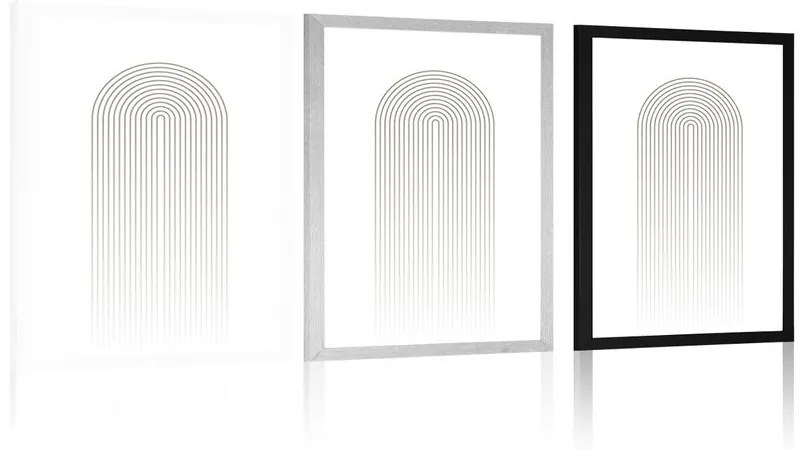 Poszter minimalista szivárvány Mid-Century.