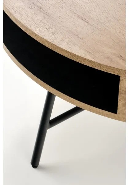 Kávésasztal CAMILA 41x80 cm arany tölgy/fekete