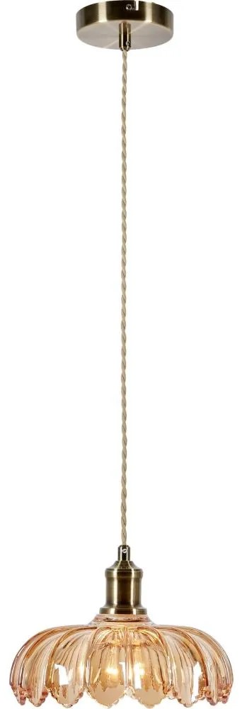 Markslöjd Markslöjd 108858 - Csillár zsinóron KURAGE 1xE27/40W/230V réz/füstös bézs ML1503