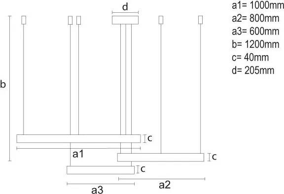 LED Dimmelhető csillár zsinóron LED/170W/230V 3000-6500K + távirányítás