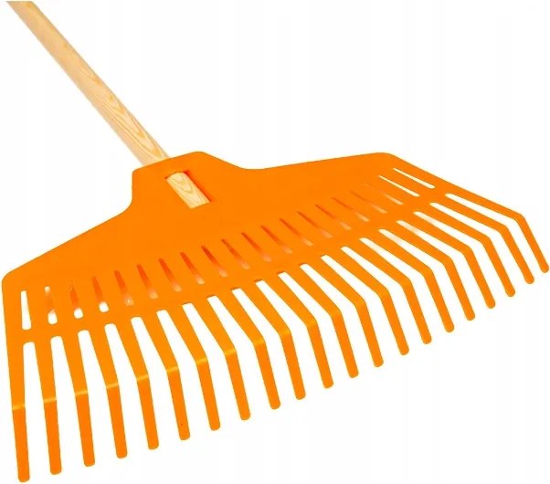 Műanyag kerti gereblye levelekhez 166 cm-es nyéllel