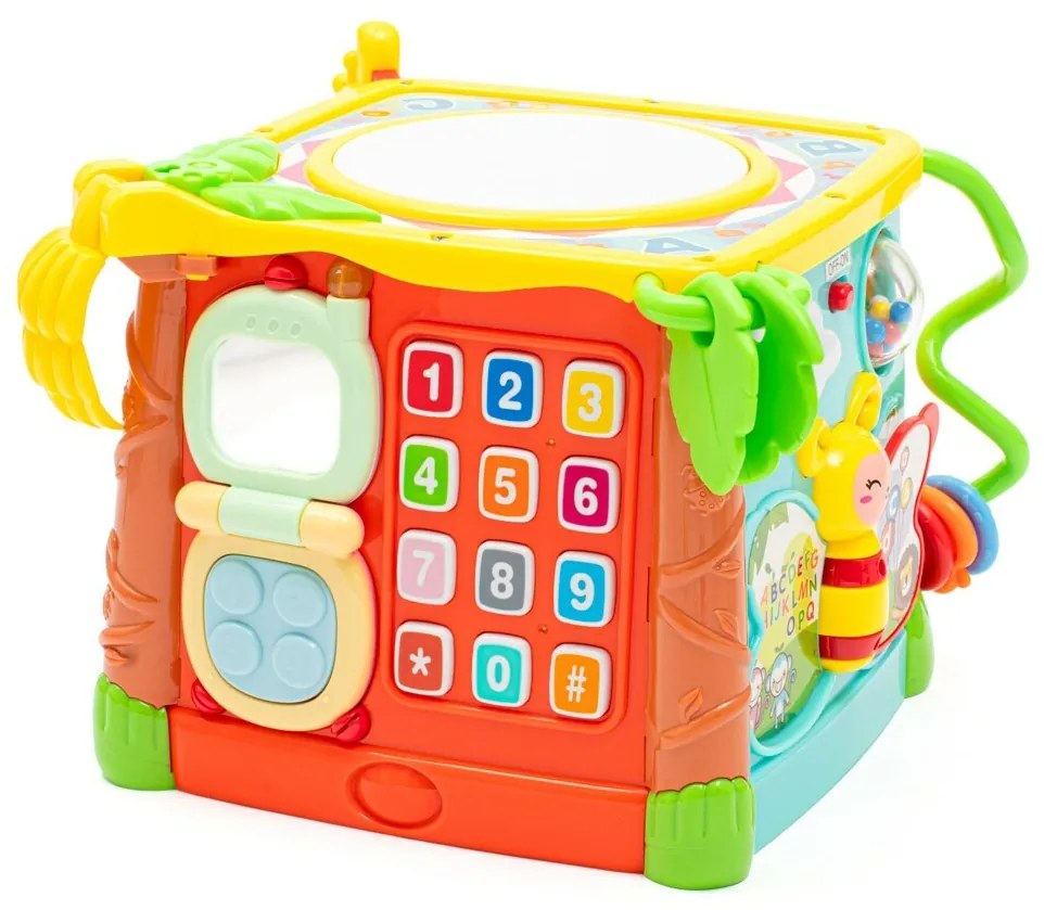 Baby Mix Interaktív zenei fejlesztő kocka, sárga