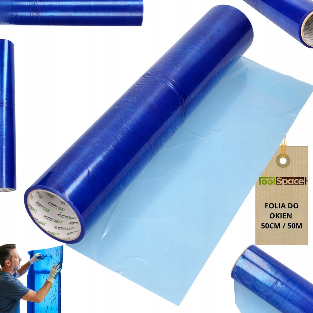 Öntapadós Padló- és Ablakvédő Festőfólia Felújító 50cmx50m