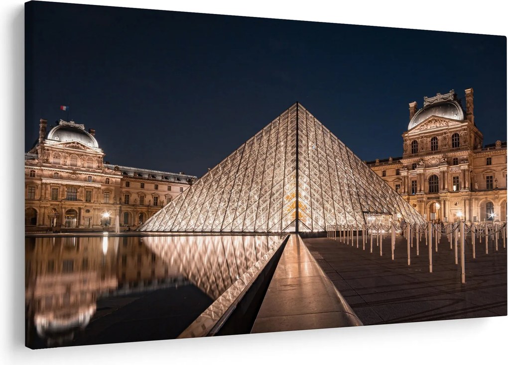 Kép - Louvre éjjel (90x60 cm)